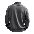 heren quarter-zip sweater met zachte fleece voering