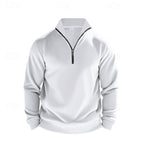 heren quarter-zip sweater met zachte fleece voering