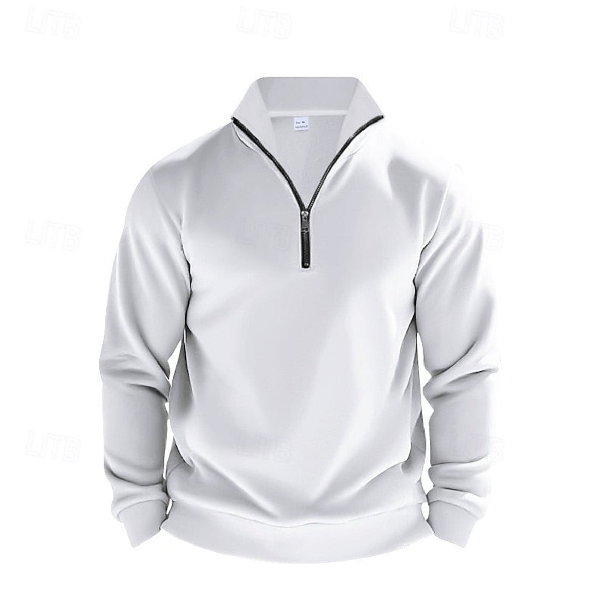 heren quarter-zip sweater met zachte fleece voering