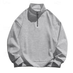 heren quarter-zip trui met ontspannen pasvorm en zachte voering
