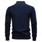 heren regular fit half-zip trui