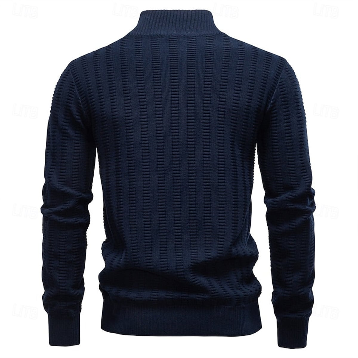 heren regular fit half-zip trui