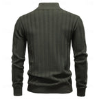 heren regular fit half-zip trui