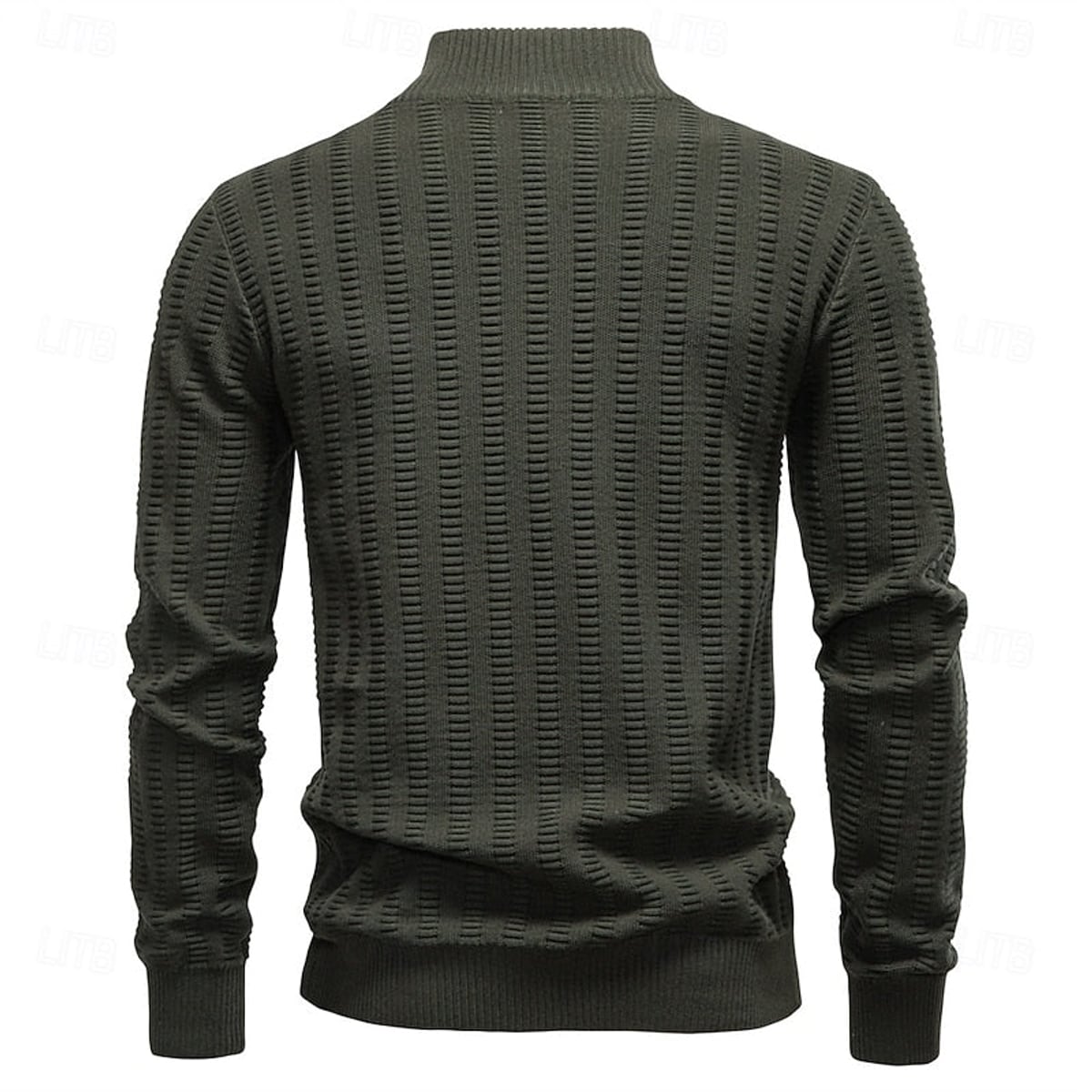heren regular fit half-zip trui