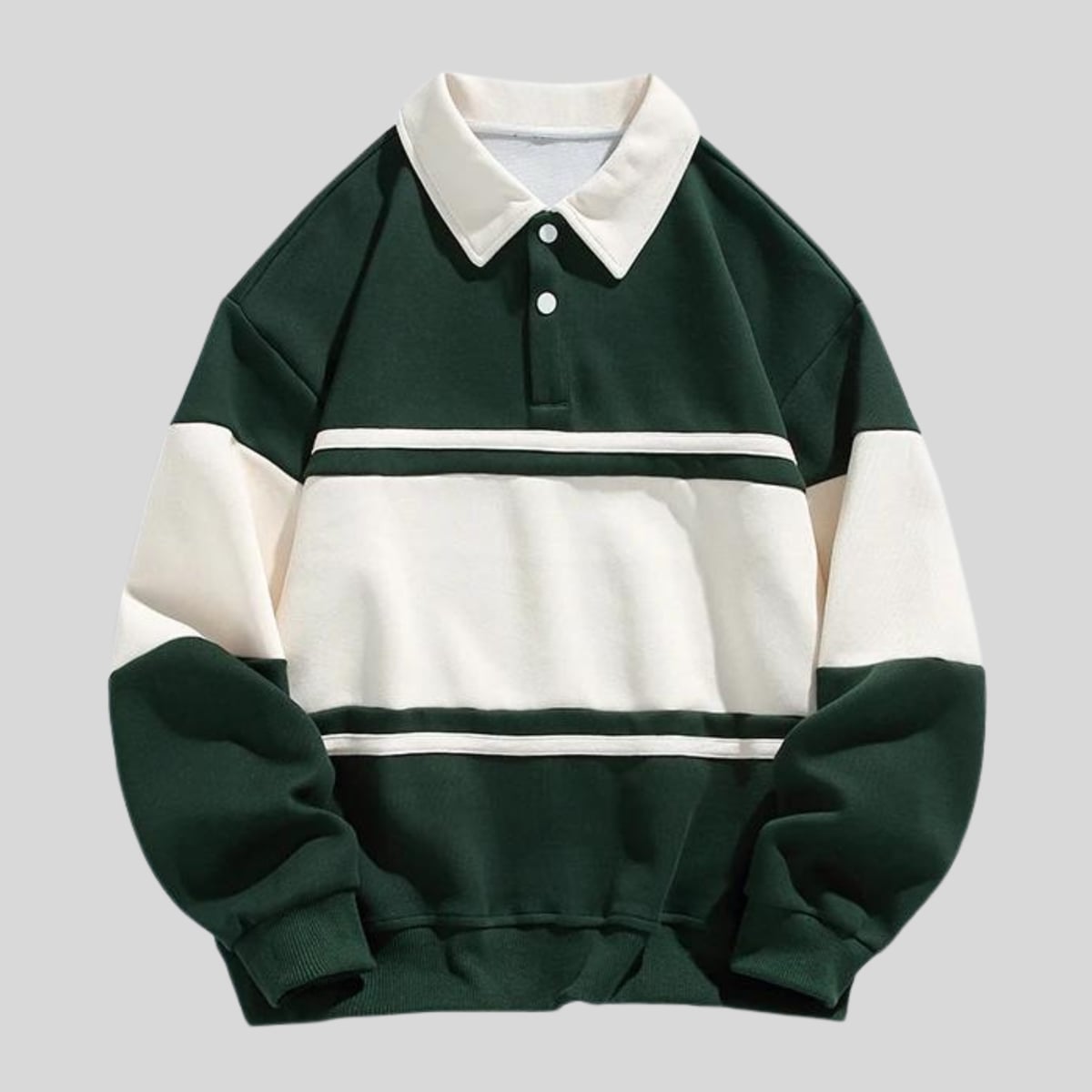 heren regular fit polo trui met polokraag in groen