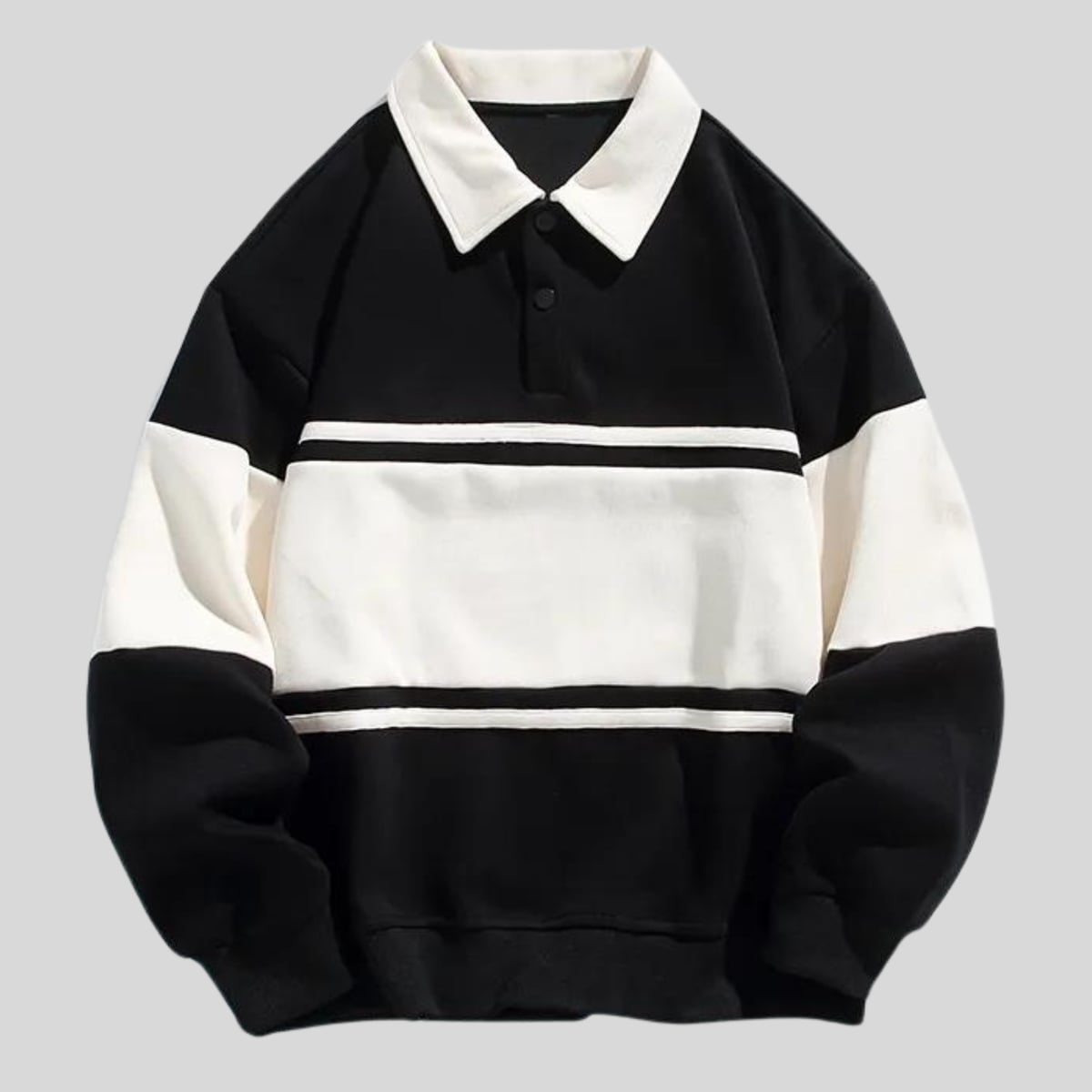 heren regular fit polo trui met polokraag in zwart
