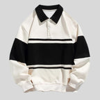 heren regular fit polo trui met polokraag in wit