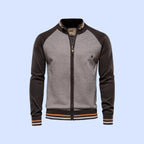heren regular fit vest met ritsluiting in bruin