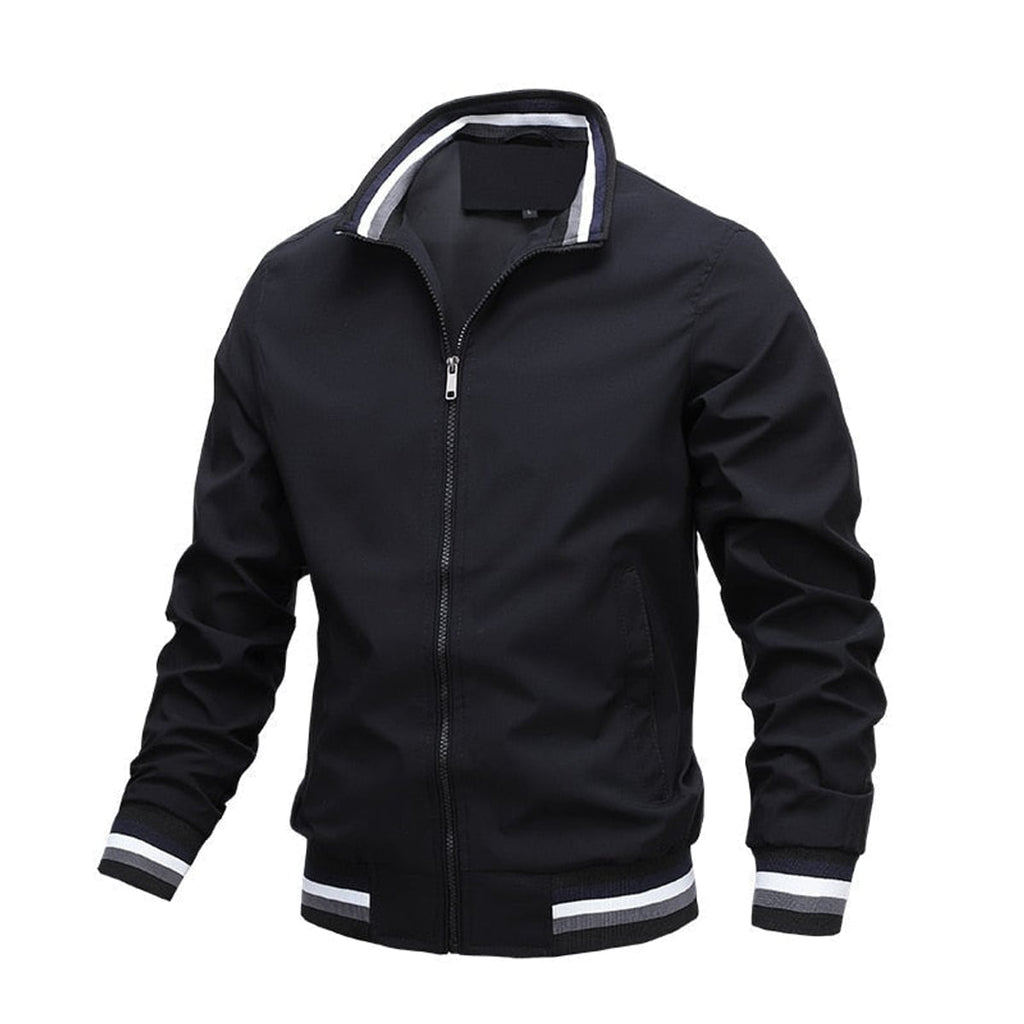 heren relaxed fit bomberjack in zwart