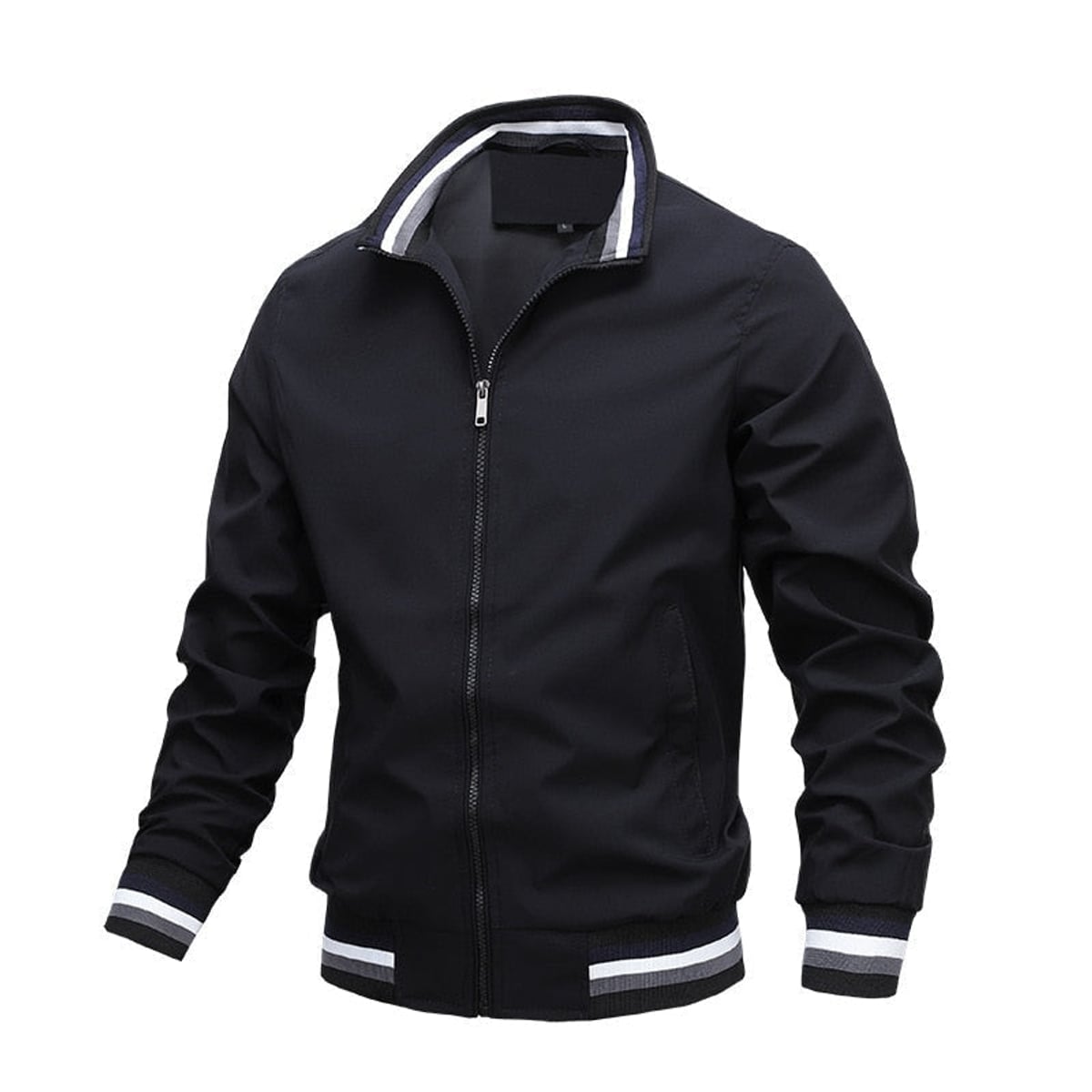 heren relaxed fit bomberjack in zwart