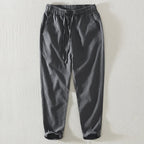 heren relaxed fit broek met toelopende pijp in grijs