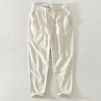 heren relaxed fit broek met toelopende pijp in khaki