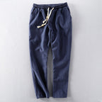 heren relaxed fit broek met trekkoord in blauw