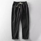 heren relaxed fit broek met trekkoord in zwart