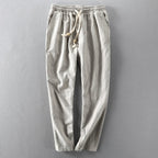 heren relaxed fit broek met trekkoord in grijs