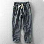 heren relaxed fit broek met trekkoord in antraciet