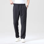 heren relaxed fit broek met trekkoord in zwart