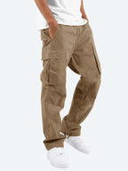 heren relaxed fit cargobroek met flap pockets in bruin