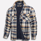 heren relaxed fit flannel overhemd met ruitpatroon in bruin