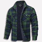 heren relaxed fit flannel overhemd met ruitpatroon in groen