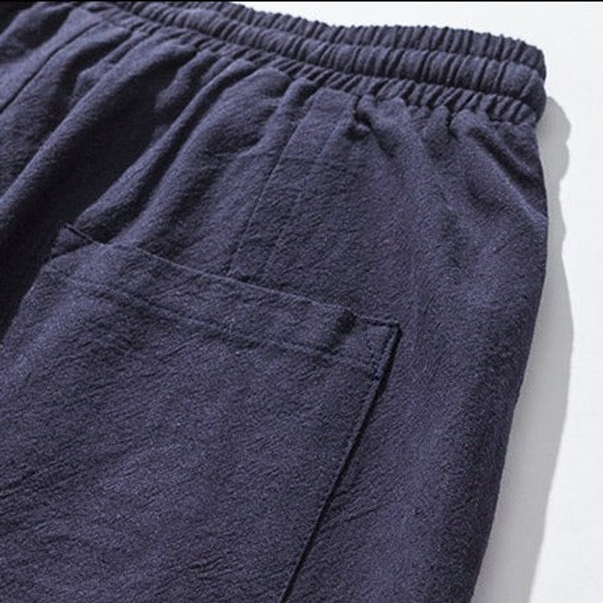 heren relaxed fit harembroek met lage kruisnaad