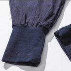 heren relaxed fit harembroek met lage kruisnaad