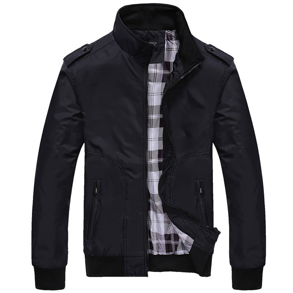 heren relaxed fit jack met zakken Zwart