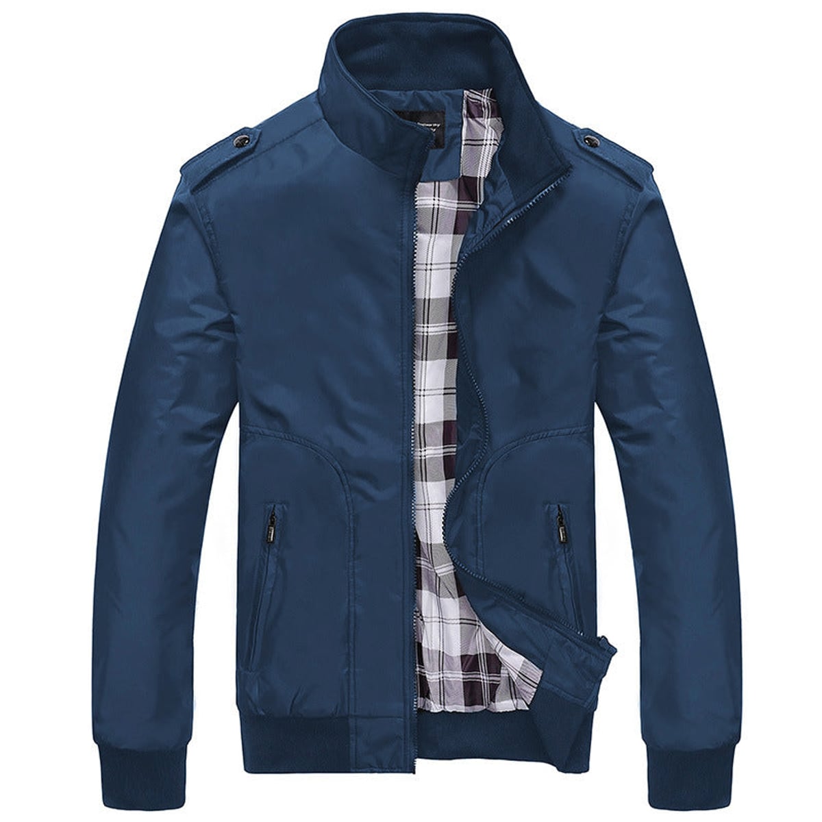 heren relaxed fit jack met zakken Blauw