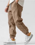 heren relaxed fit joggerbroek in khaki