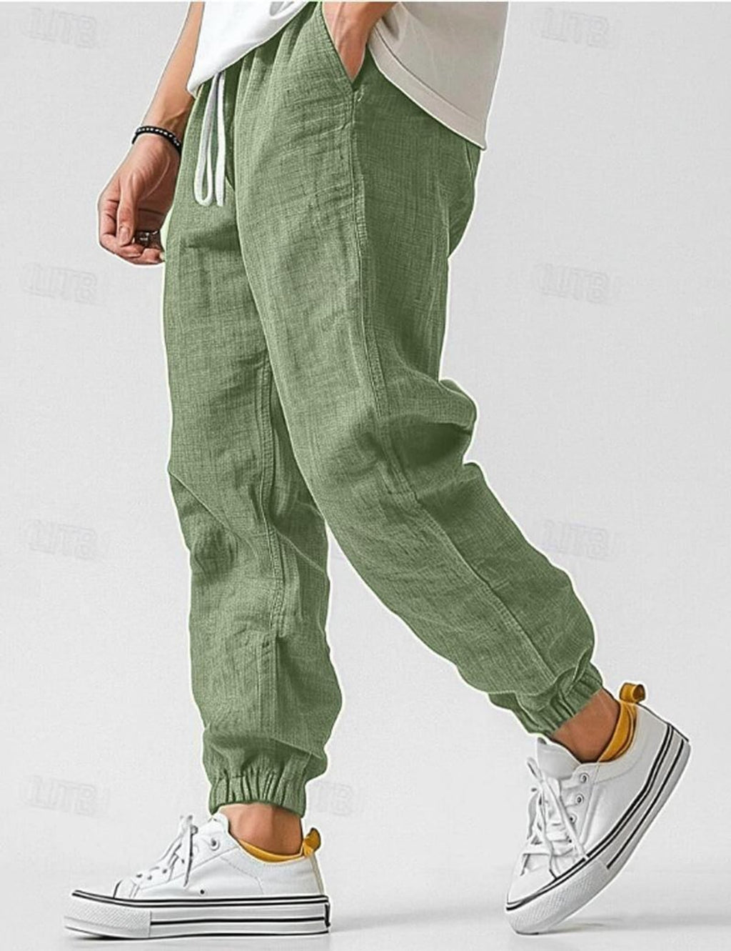 heren relaxed fit joggerbroek in groen