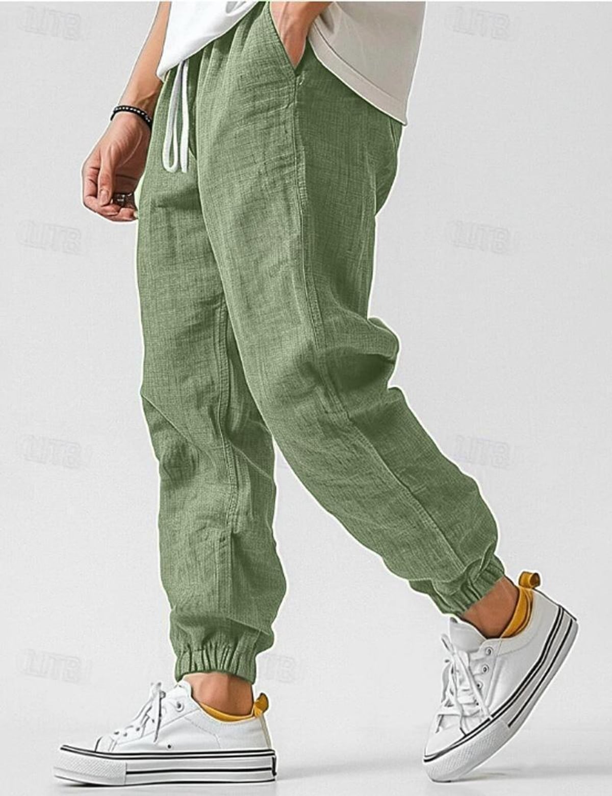 heren relaxed fit joggerbroek in groen