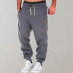heren relaxed fit joggingbroek met tunnelkoord in donkergrijs