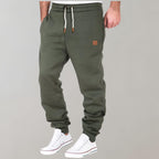 heren relaxed fit joggingbroek met tunnelkoord in groen