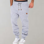 heren relaxed fit joggingbroek met tunnelkoord in grijs