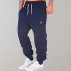 heren relaxed fit joggingbroek met tunnelkoord in marineblauw