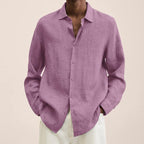 heren relaxed fit overhemd met kentkraag in roze