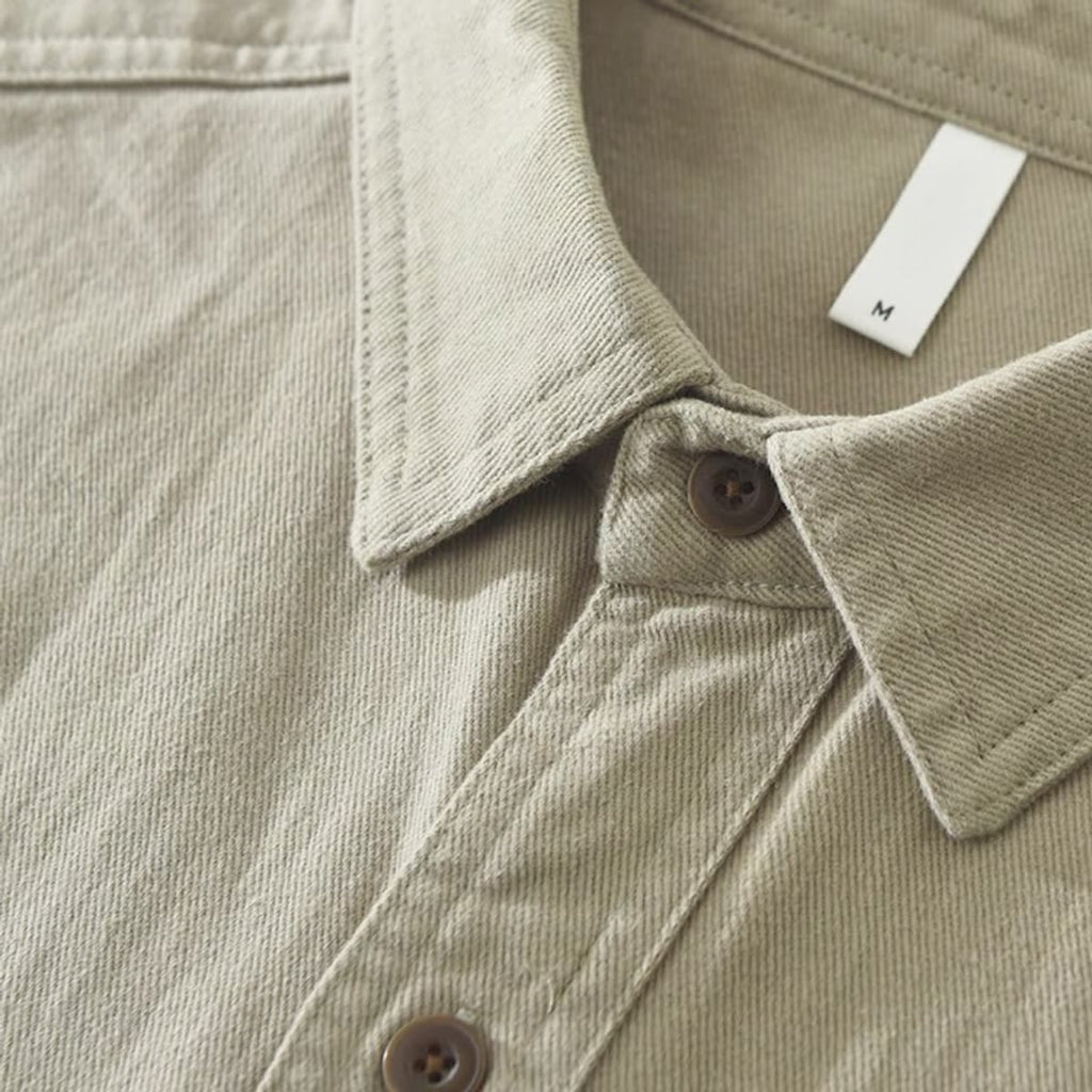 heren relaxed fit overshirt met borstzakken