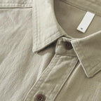 heren relaxed fit overshirt met borstzakken