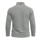 heren relaxed fit top met rits kraag