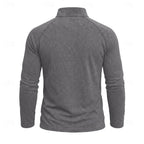 heren relaxed fit top met rits kraag