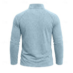 heren relaxed fit top met rits kraag