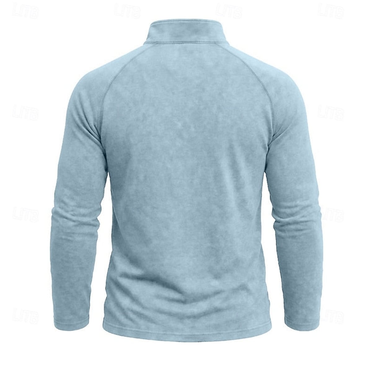 heren relaxed fit top met rits kraag