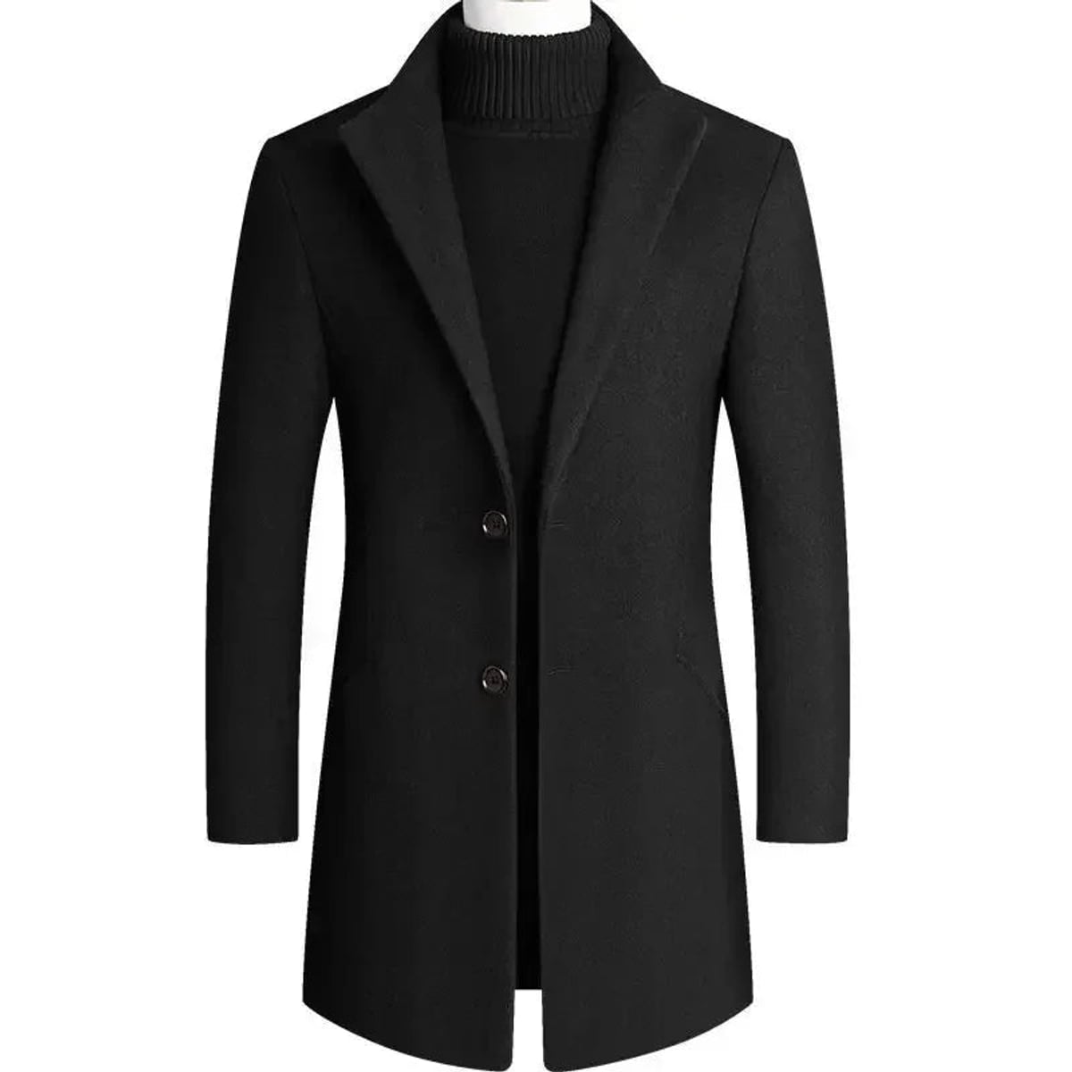 heren single-breasted lange jas