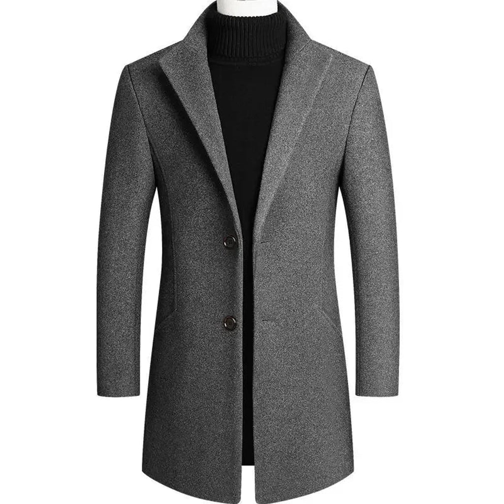 heren single-breasted lange jas