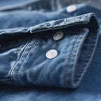 heren slim fit denim overhemd met borstzakken