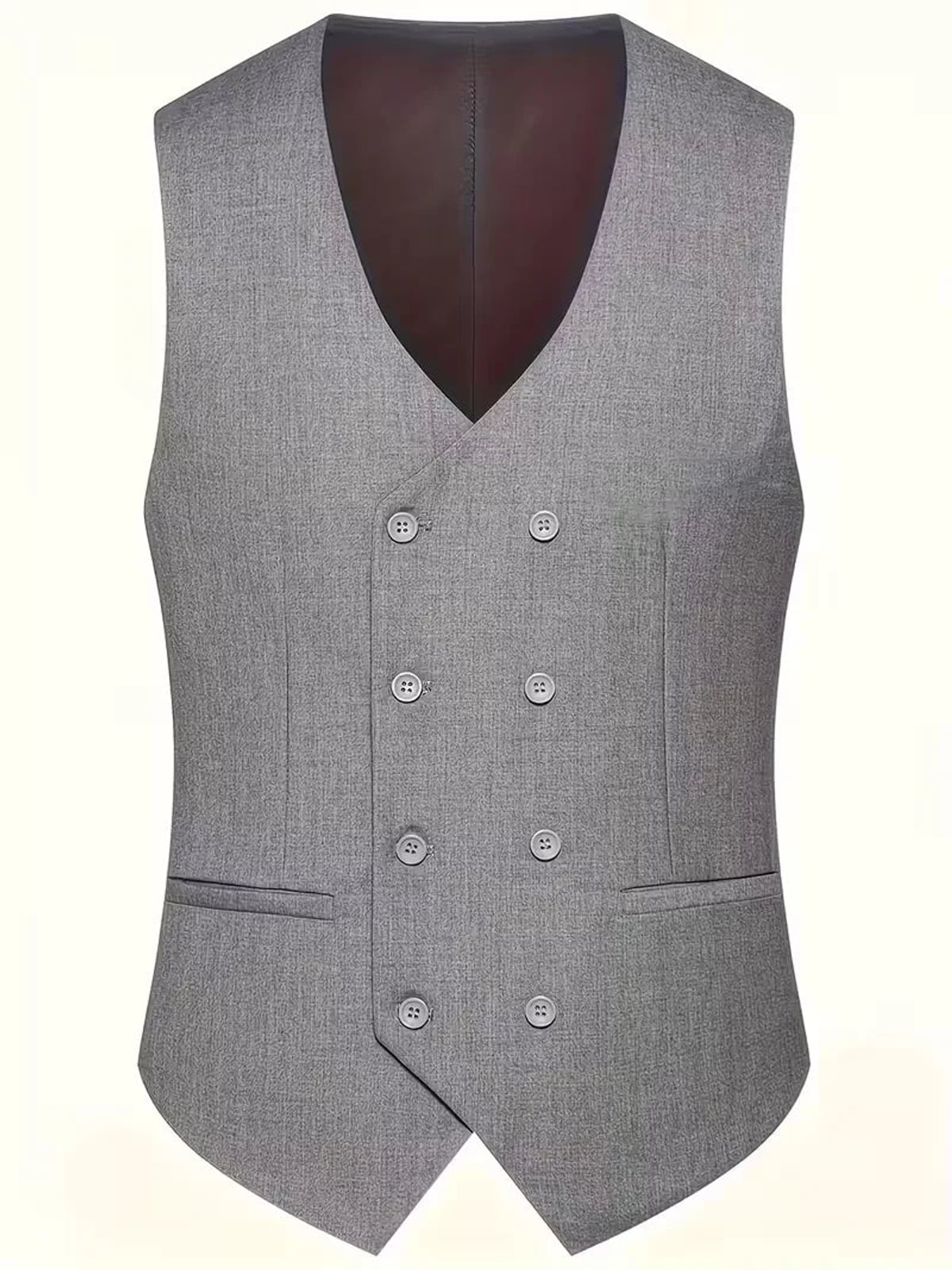 heren slim fit driedelig pak met gilet