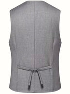 heren slim fit driedelig pak met gilet