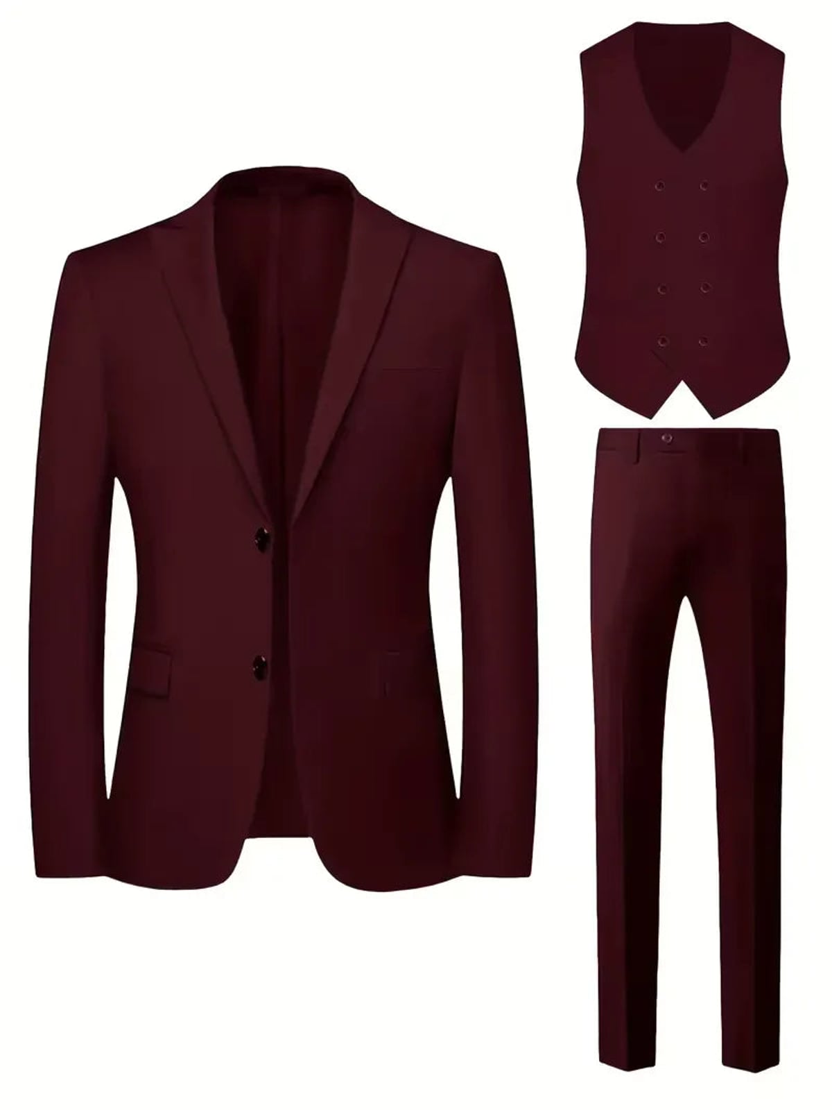 heren slim fit driedelig pak met gilet