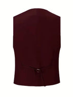 heren slim fit driedelig pak met gilet