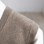 heren slim fit mouwloos vest met v-hals